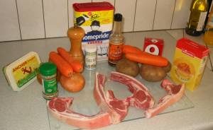 All the basic ingredients for our Irish Stew recipe