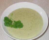 Stilton and Broccoli Soup served in a bowl