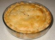 Cooked apple pie