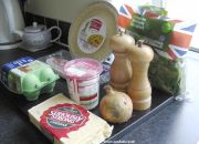 Ingredients for a quiche