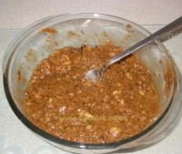Sugar and butter added to the banana cake mix