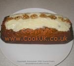 Banana Cake picture with icing. Click picture to enlarge. 