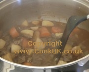 Cooking beef stew