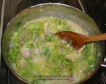 Butter bean, leek and bacon recipe. Click to enlarge.