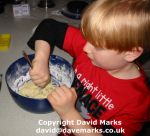 Butter icing being mixed