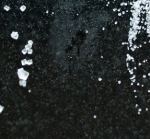 Caster sugar grains on the right, granulated on the left