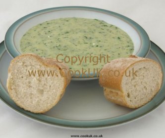 Courgette Soup in a bowl