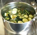 Courgettes cooking