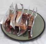 Lamb chops separated by kitchen foil