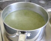 Cooking the soup in a pan
