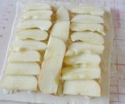 Sliced apple on a galette