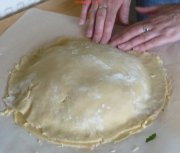 Sealing two layers of pastry together