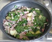 Frying the pasty ingredients