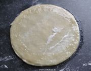 Shortcrust pastry cut into a circle
