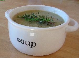 Leek and Potato Soup in a bowl