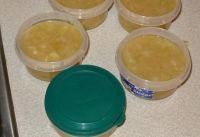 Freeze leek and potato soup. Click picture to enlarge.