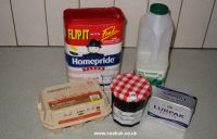 Pancake ingredients. Click picture to enlarge.