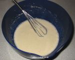 Mix pancake ingredients to a creamy texture. Click to enlarge picture