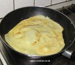 Pancake cooking.