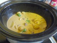 Cooked Massaman Curry in slow cooker