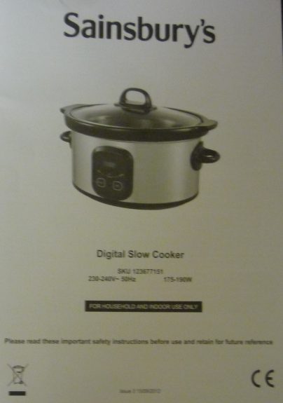 Header page Sainsburys Slow Cooker 123677151