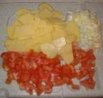 Spanish Omelette ingredients. Click picture to enlarge it.
