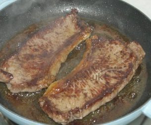 Cooked steak