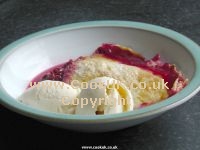 Summer Fruit Pie and ice cream