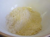 Crumbled mixture for shortcrust pastry