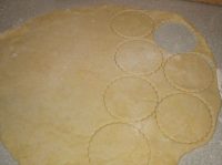 Rolled out and cut pastry