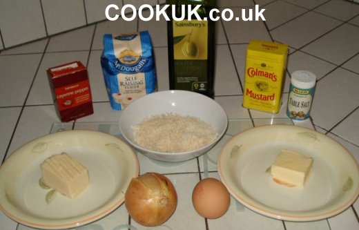 Ingredients for Cheese and Onion Scones