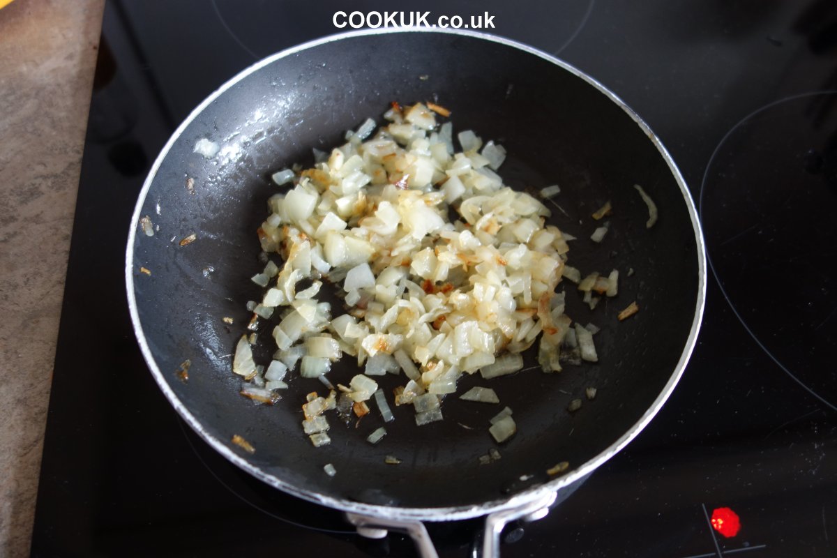 Frying the onions