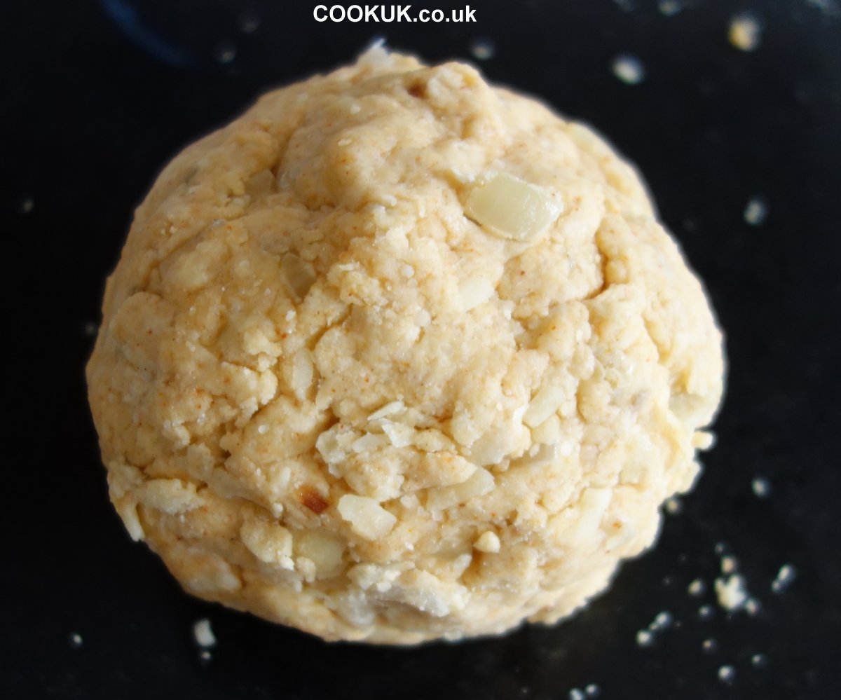 Pastry rolled out for Cheese and Onion Scones