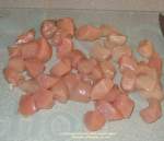 Diced chicken. Click picture to enlarge. Copyright David Marks