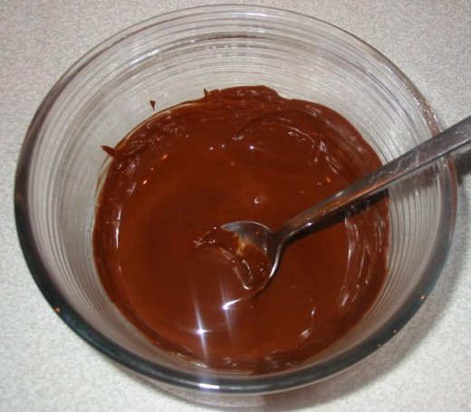 Melt chocolate in a bowl