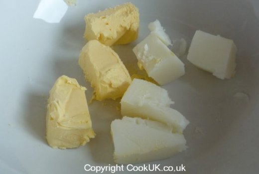 Cooking margarine and lard for shortcrust oastry