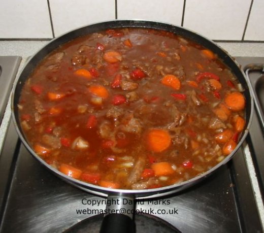 Cooking the pie filling