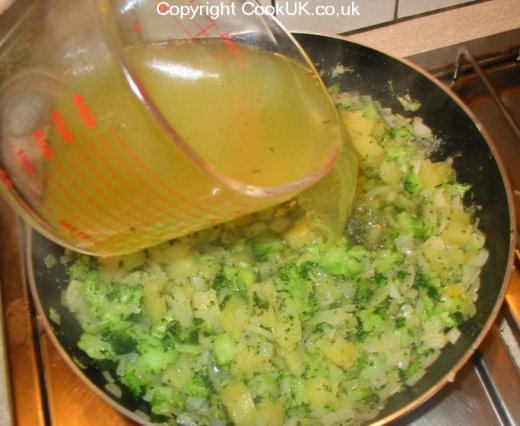 Simmering Stilton and Broccoli Soup