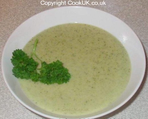 Stilton and Broccoli Soup in a bowl