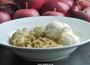 Recipe for apple crumble