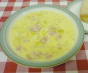 Bacon and Cheese Soup in a bowl