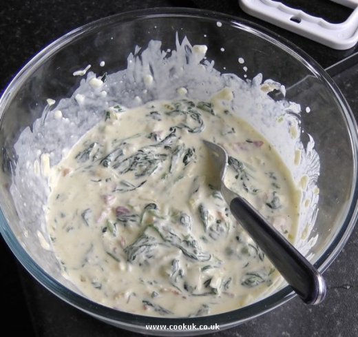 cheese and cream mixture for quiche