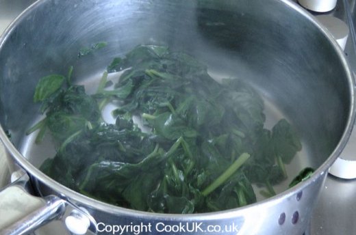 cooking spinach