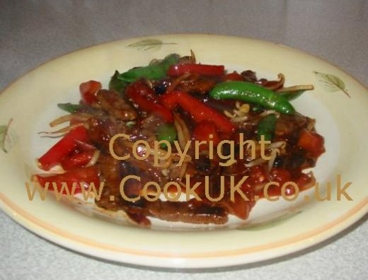 Beef Stir Fry Cooked and Served