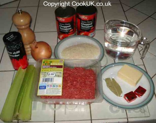 Ingredients for Beef and Tomato Soup