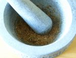Grinding spices for biryani