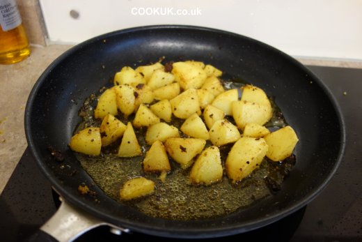 Cooking Bombay Potatoes