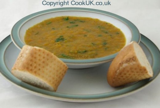 Carrot and Coriander Soup in a bowl