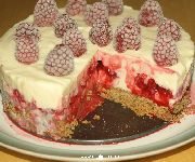 Raspberry and Chocolate Cheesecake