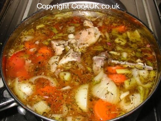 Chicken Soup ingrerdients ready for cooking